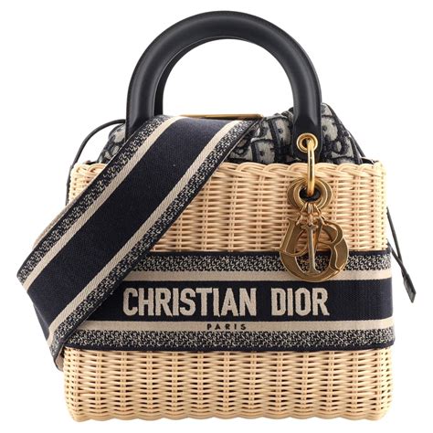 dior wicker bag white|christian dior wicker bag.